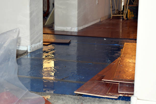 Professional Emergency Water Damage Restoration technician working in Long Bottom, OH